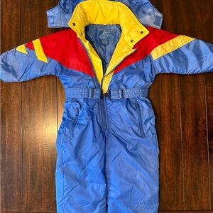 Vintage Toddler Snowsuit!  - Blue, Red, Yellow